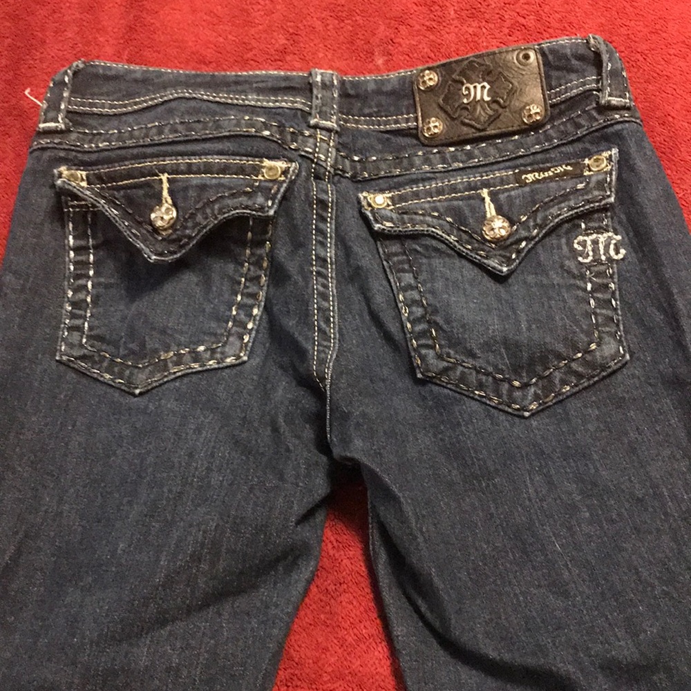 Miss Me Overstitched Straight Leg Jeans